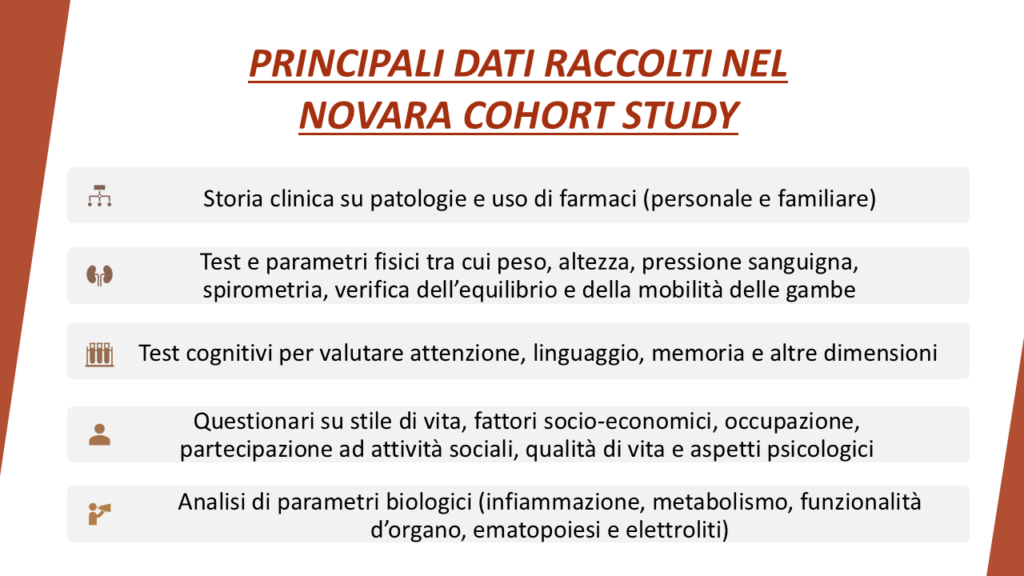 i principali dati raccolti dal Novara Cohort study